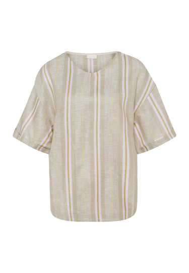 78672 Urban Casuals Short Sleeve Shirt - 2960 Affogato Stripe